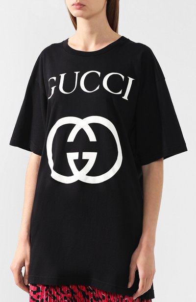Хлопковая футболка с логотипом бренда GUCCI, арт. 539081/X3Q35, фото 3