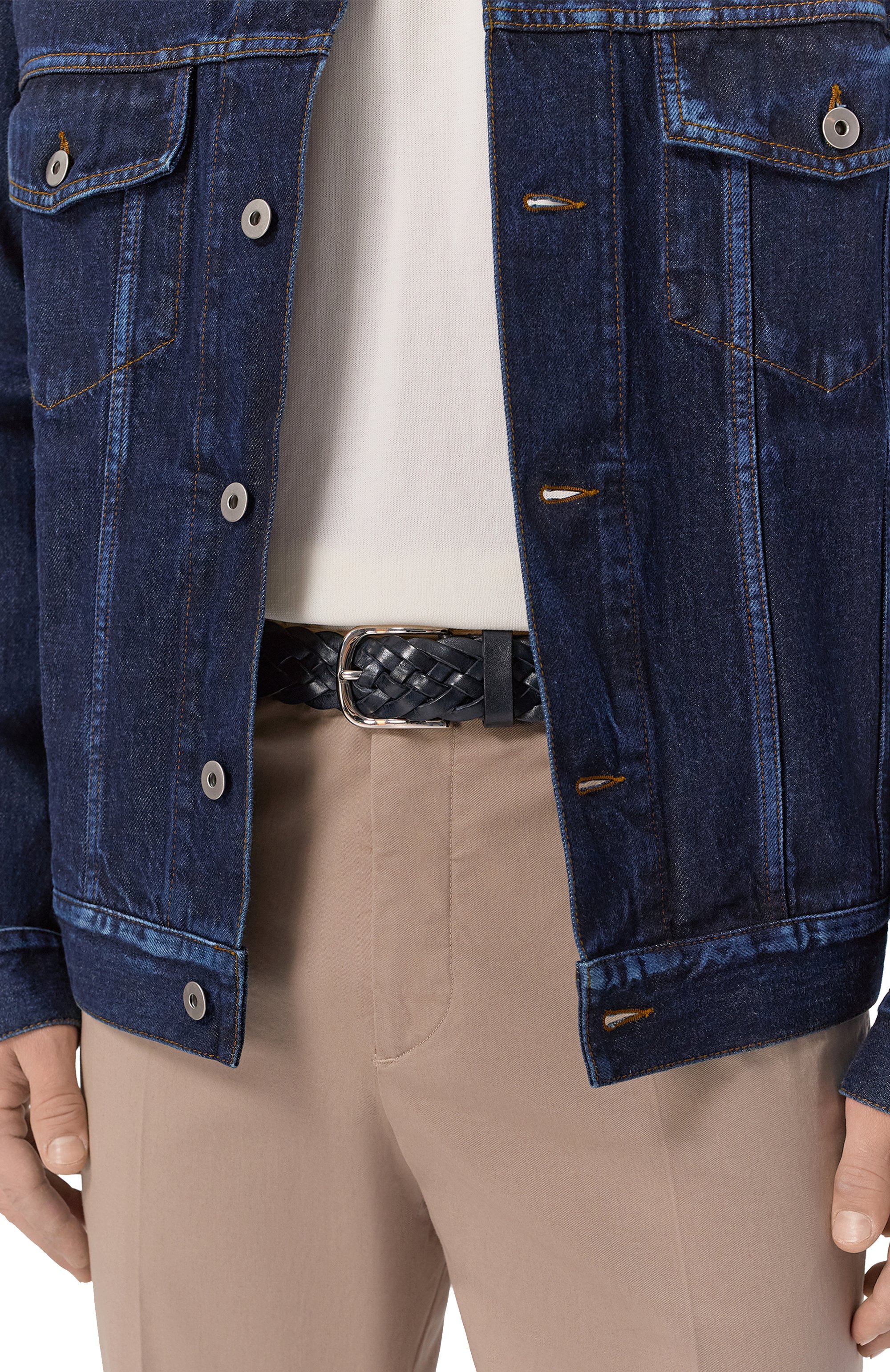 Кожаный ремень BARRETT, арт. 23B607.2/INTRECCI0 FL, фото 2