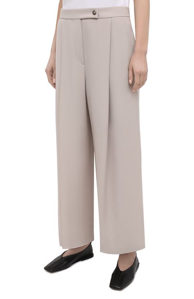Шелковые брюки GIORGIO ARMANI бежевого цвета по цене 113500 руб., арт. 1SHPP0G1/T02AU, фото 3 Шелковые брюки GIORGIO ARMANI, арт. 1SHPP0G1/T02AU, фото 3