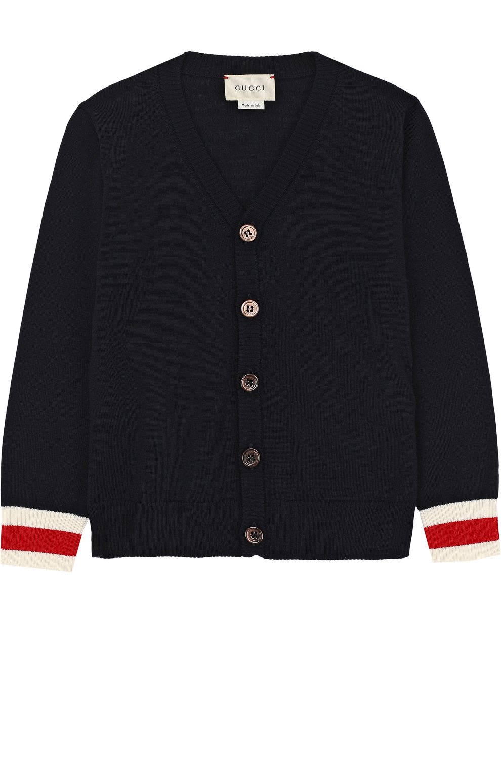 Шерстяной кардиган с контрастными манжетами GUCCI, арт. 418775/X2184/X1284, фото 1