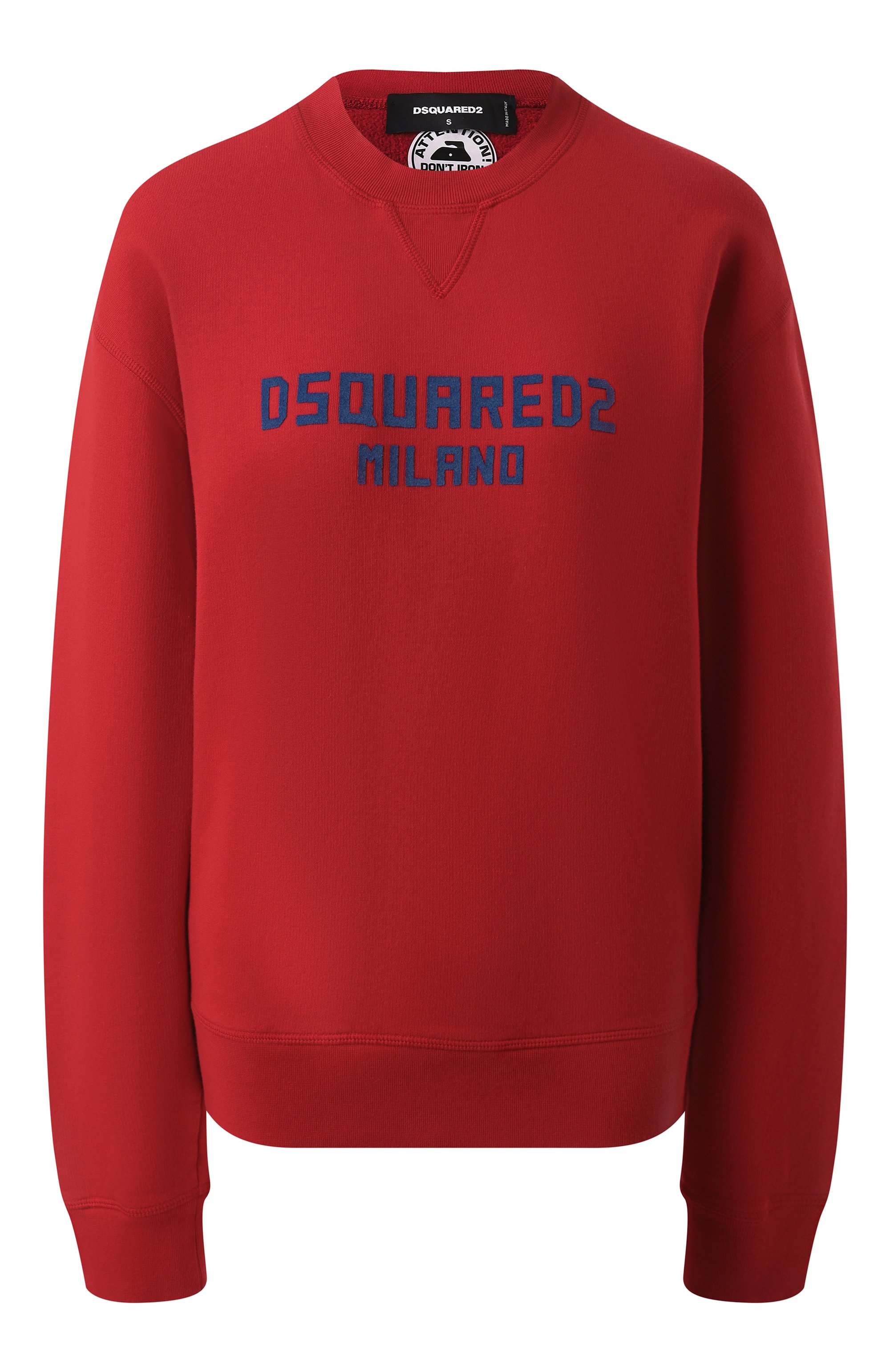 Хлопковый свитшот DSQUARED2 красного цвета по цене 36300 руб., арт. S75GU0567/D25015, фото 1 Хлопковый свитшот DSQUARED2, арт. S75GU0567/D25015, фото 1
