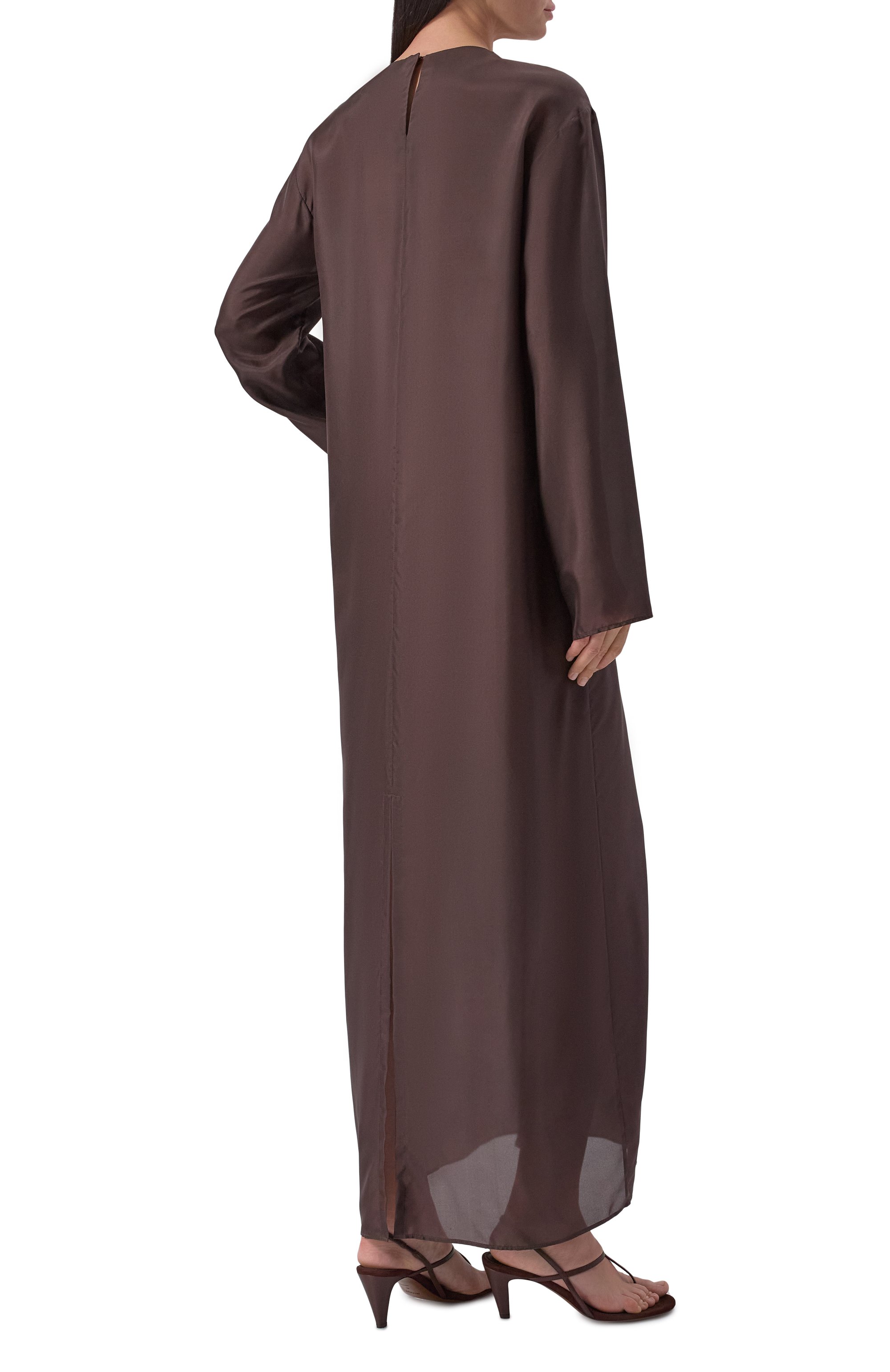 Шелковое платье AGREEG коричневого цвета по цене 110000 руб., арт. 14020434, фото 4 Шелковое платье AGREEG, арт. 14020434, фото 4