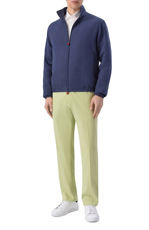 Брюки из хлопка и шелка Kiton UPLACRK0607H Зелёный  UPLACRK0607H Фото 2