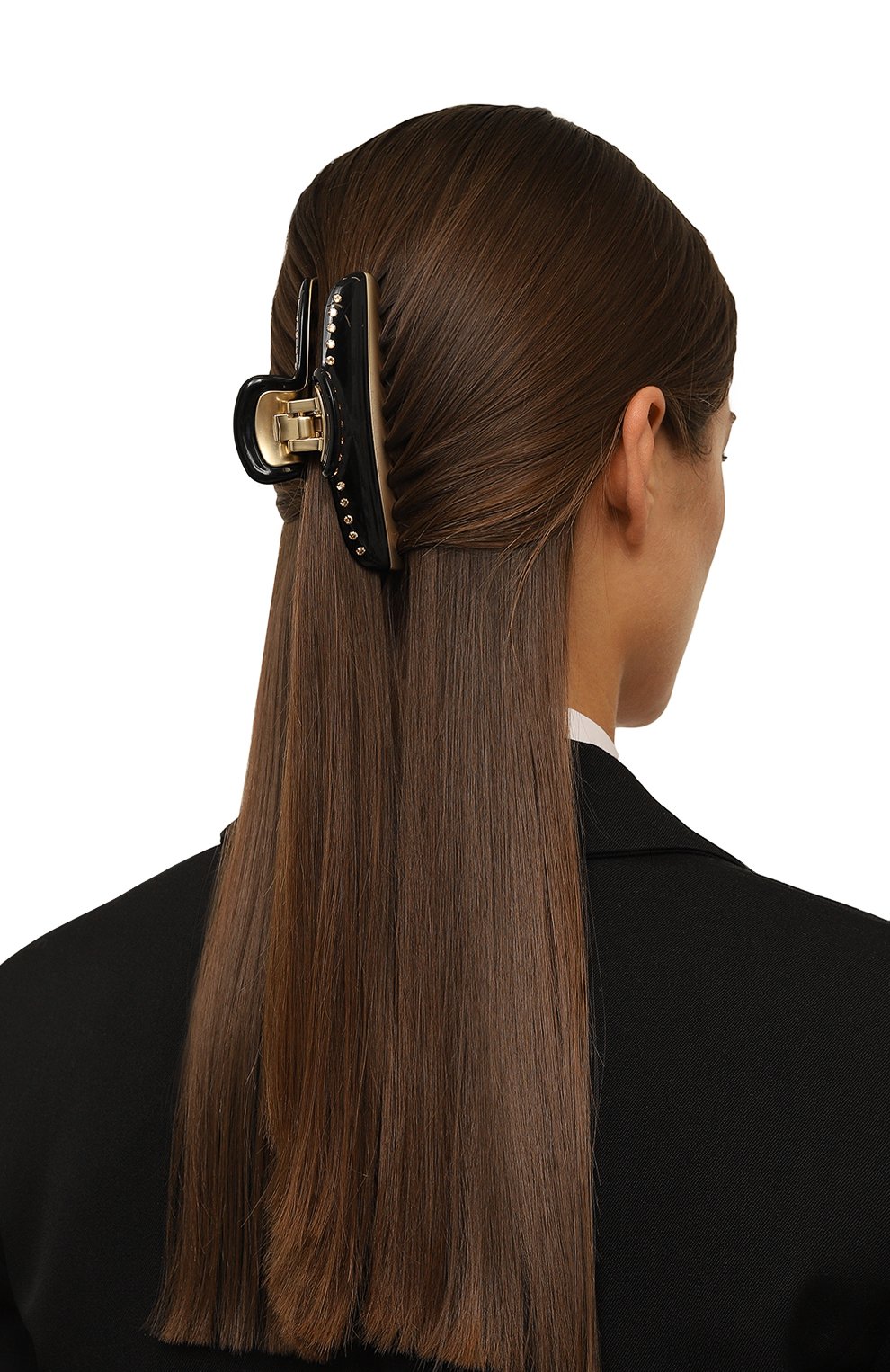 Заколка для волос ALEXANDRE DE PARIS черного цвета по цене 19920 руб., арт. ICCL-12832-03 N3, фото 2 Заколка для волос ALEXANDRE DE PARIS, арт. ICCL-12832-03 N3, фото 2