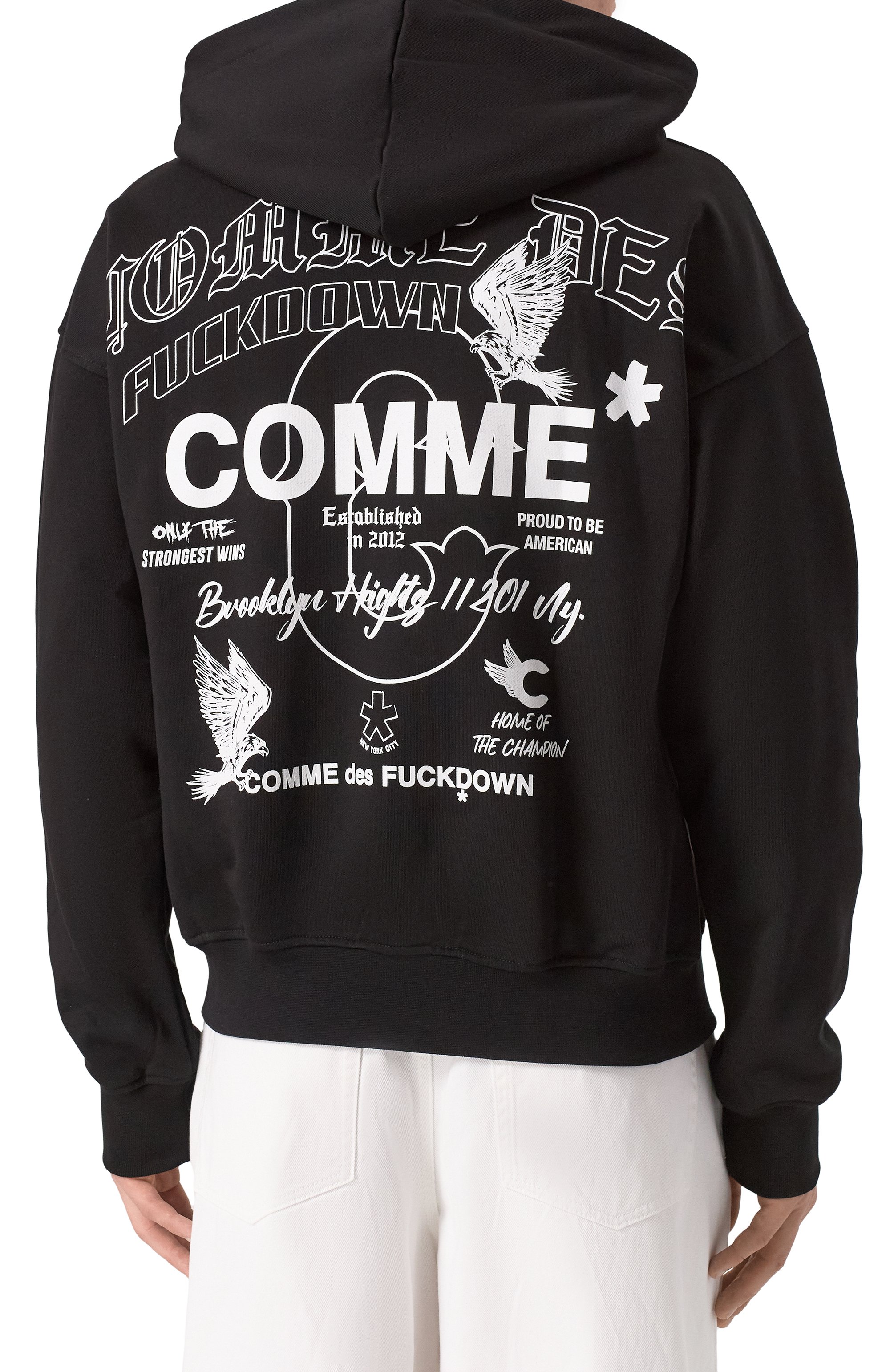 Хлопковое худи COMME DES FUCKDOWN, арт. CFABM01541, фото 4