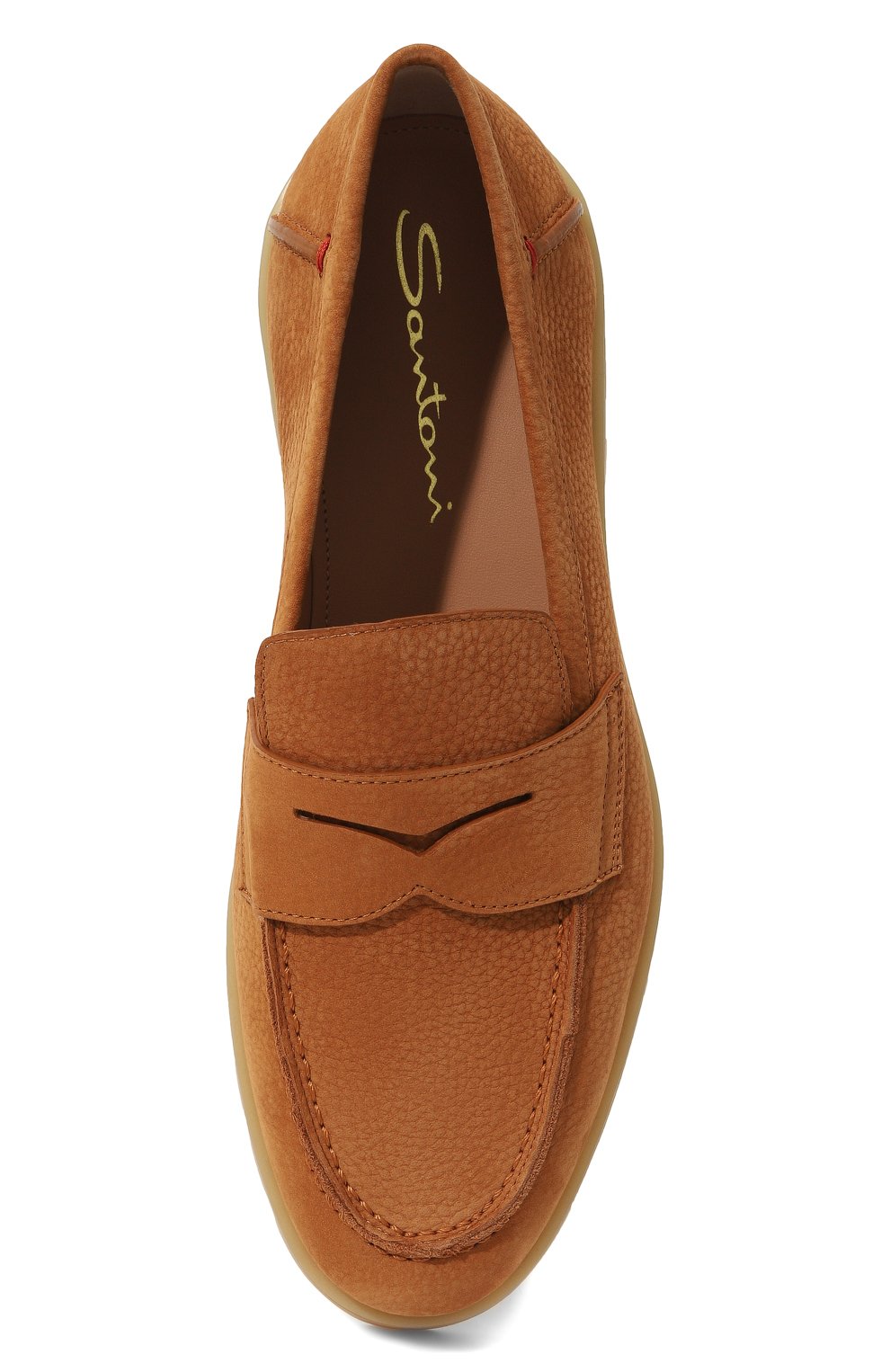Кожаные лоферы SANTONI, арт. WUDR70644AMRNSV9, фото 6
