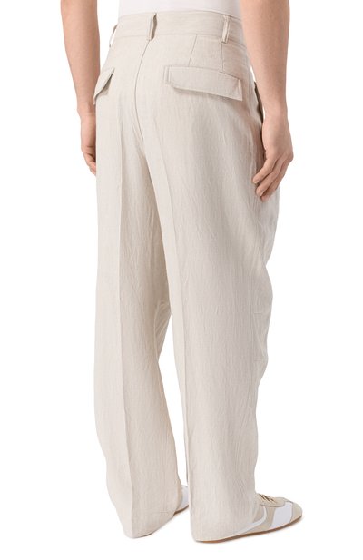 Брюки из хлопка и льна DRIES VAN NOTEN, арт. 020917/3131, фото 4