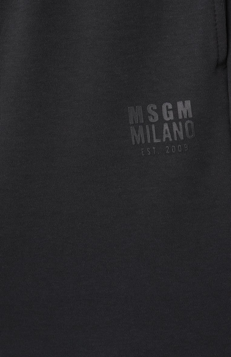 Детские хлопковые шорты MSGM KIDS черного цвета, арт. S5MSJUBE173 | Фото 3 (Материал сплава: Проставлено; Нос: Не проставлено; Случай: Повседневный; Мальчики Кросс-КТ: Шорты-спорт; Материал внешний: Хлопок; Ростовка одежда: 6 лет | 116 см, 16 лет | 164 см, 10 - 11 лет | 140 - 146см, 8 лет | 128 см, 12 лет | 152 см)