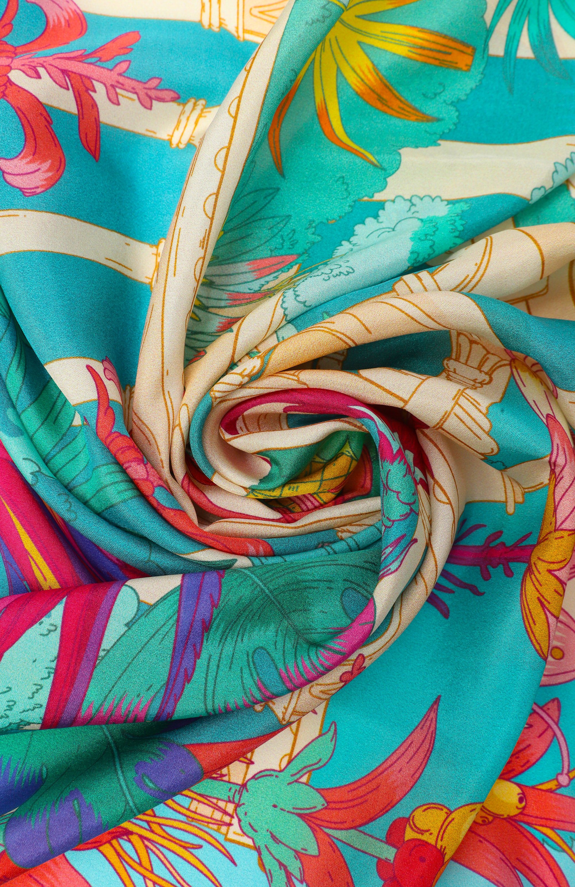 Шелковая шаль дивный сад GOURJI, арт. 91131037/445562108, фото 3