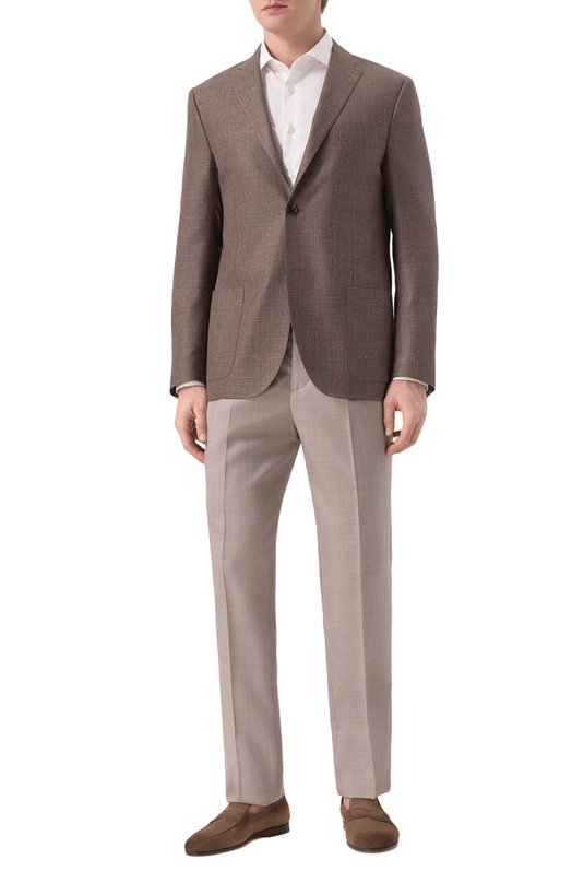 Шерстяные брюки Brunello Cucinelli MB407E1450 Бежевый  MB407E1450 Фото 2
