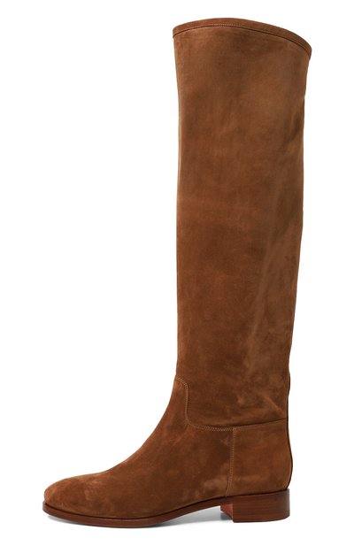 Замшевые сапоги SANTONI коричневого цвета по цене 145000 руб., арт. WSSE59310BA1STV8M40, фото 4 Замшевые сапоги SANTONI, арт. WSSE59310BA1STV8M40, фото 4