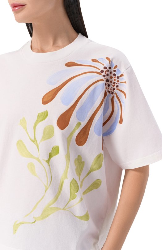 Хлопковая футболка Dorothee Schumacher 423601 Белый  423601 Фото 5