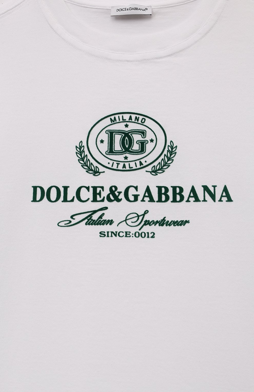 Хлопковая футболка DOLCE & GABBANA белого цвета по цене 21850 руб., арт. L4JTHV/G7NVW, фото 3 Хлопковая футболка DOLCE & GABBANA, арт. L4JTHV/G7NVW, фото 3