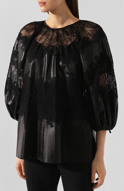 Блузка VALENTINO черного цвета по цене 836000 руб., арт. SB3NG02C1AW, фото 3 Блузка VALENTINO, арт. SB3NG02C1AW, фото 3