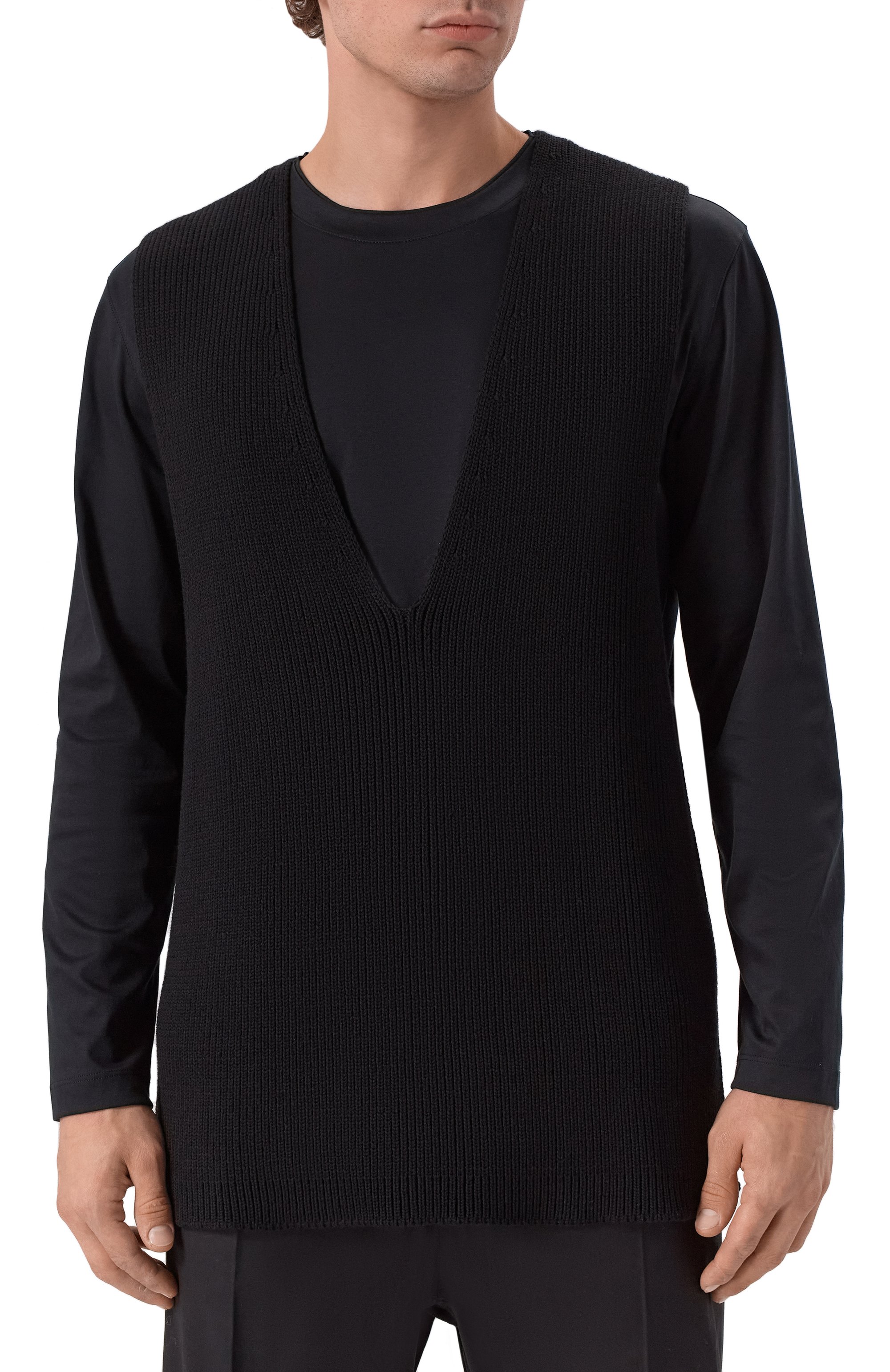 Шерстяной жилет RICK OWENS черного цвета по цене 92650 руб., арт. RR02E1683/KWVH, фото 3 Шерстяной жилет RICK OWENS, арт. RR02E1683/KWVH, фото 3