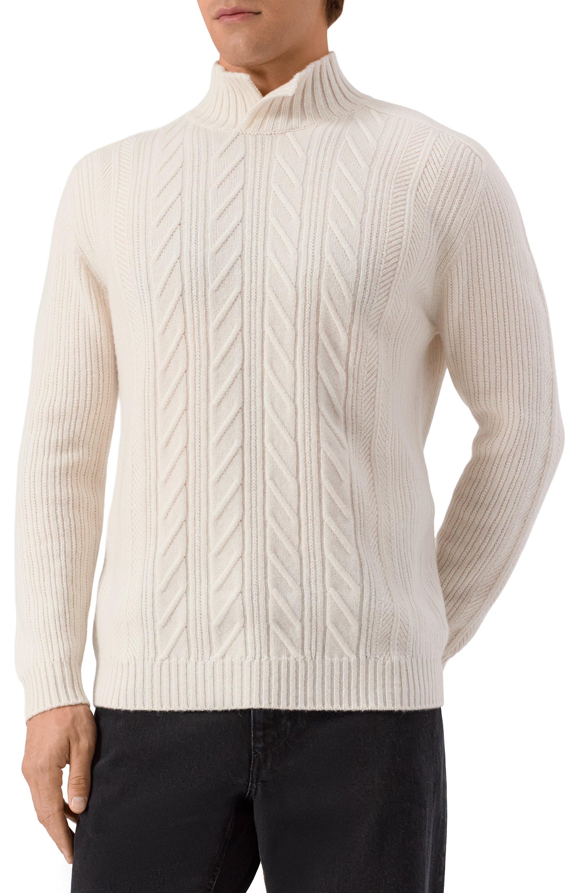 Кашемировый свитер MVST белого цвета по цене 209000 руб., арт. M25.1PM.K020, фото 3 Кашемировый свитер MVST, арт. M25.1PM.K020, фото 3