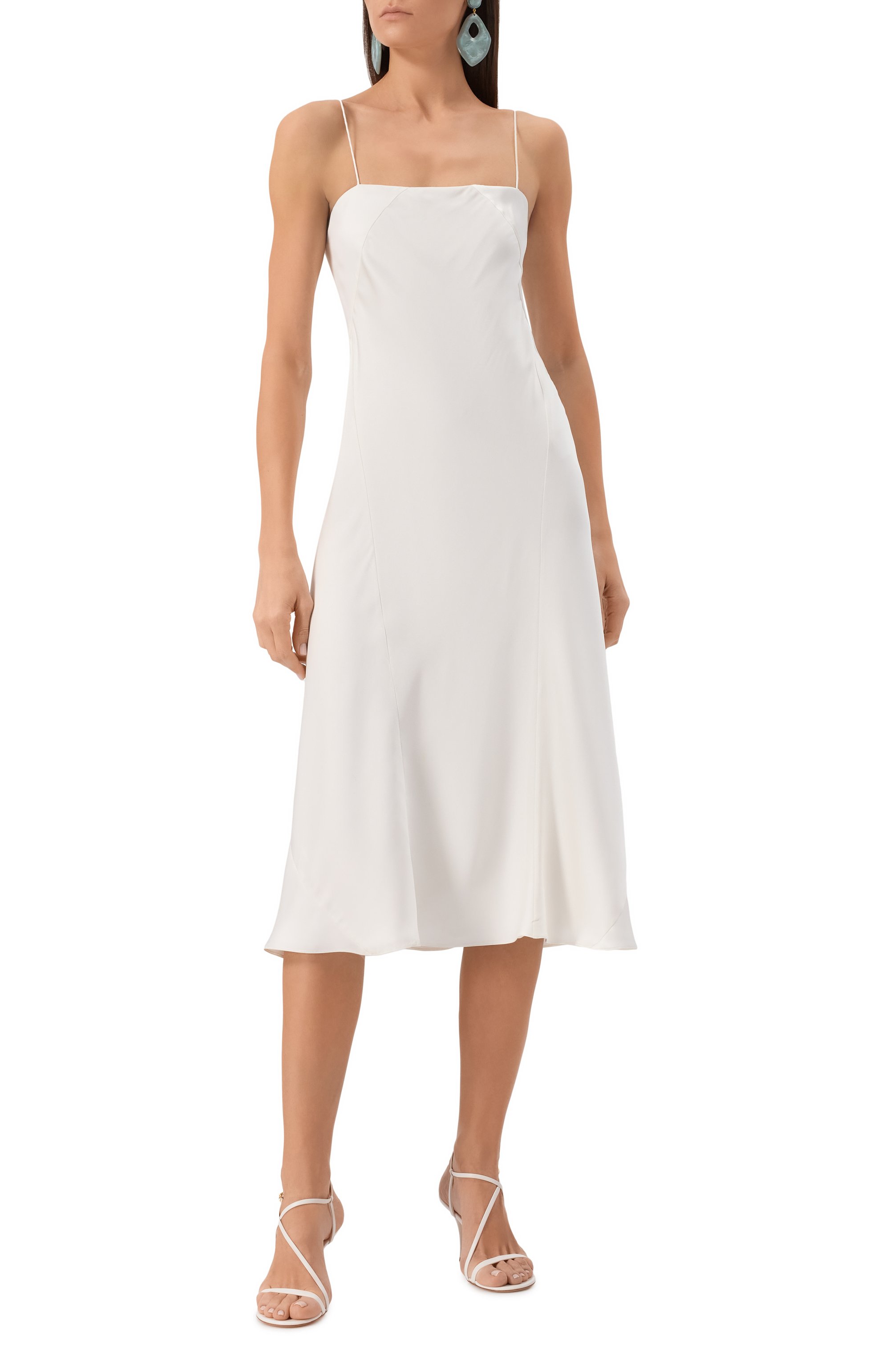 Атласное платье GIORGIO ARMANI белого цвета по цене 444500 руб., арт. GW002328/TE10101, фото 3 Атласное платье GIORGIO ARMANI, арт. GW002328/TE10101, фото 3