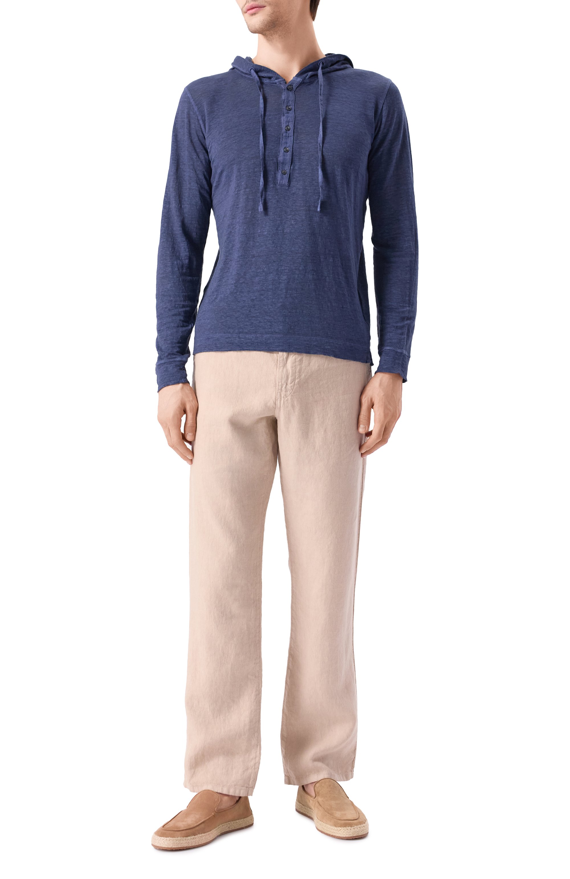 Льняной лонгслив-хенли 120% LINO, арт. 32ALIM7553/E908/S00, фото 2