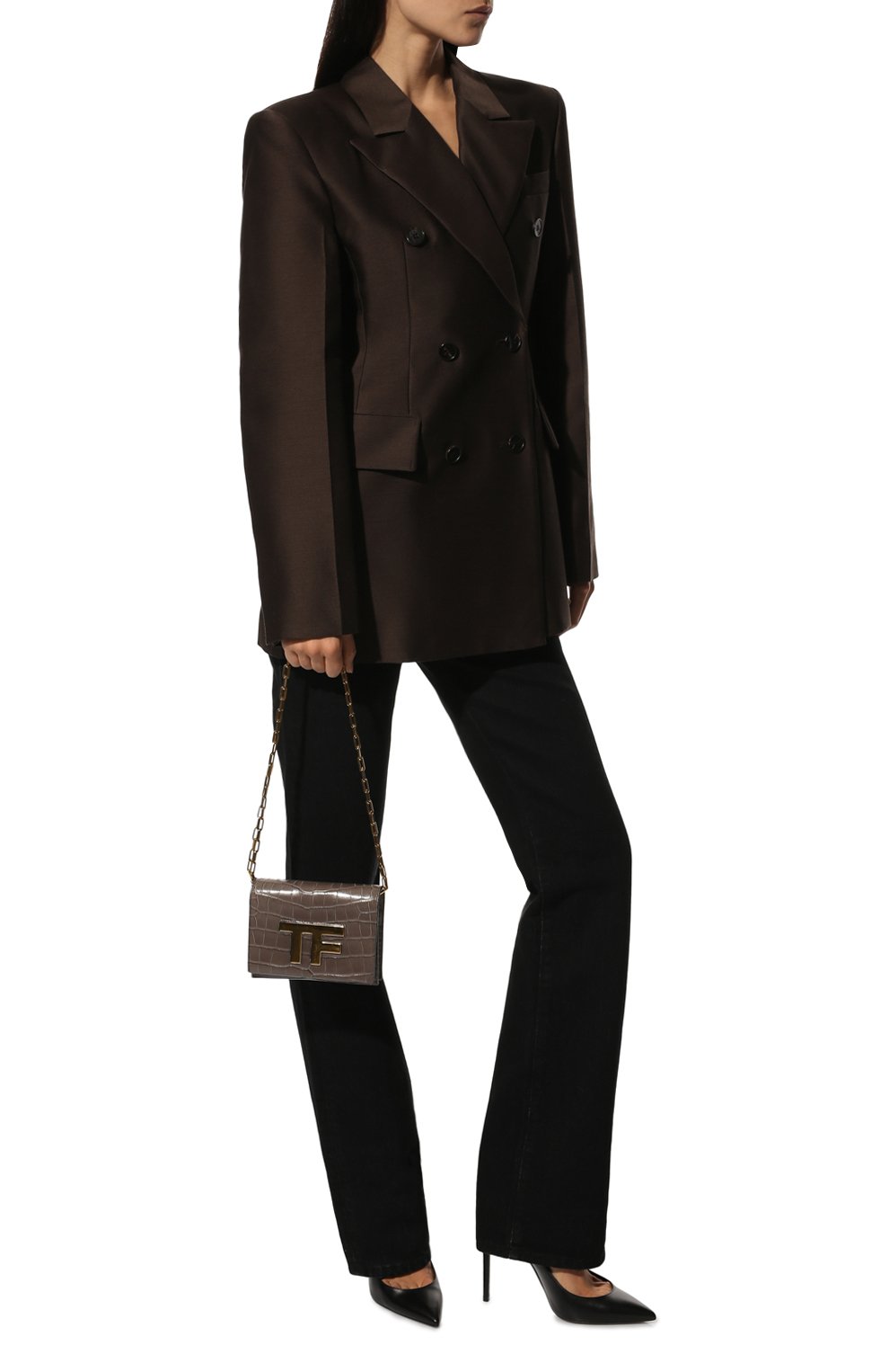 Сумка icon small из кожи крокодила TOM FORD, арт. L0767T/CSY, фото 8