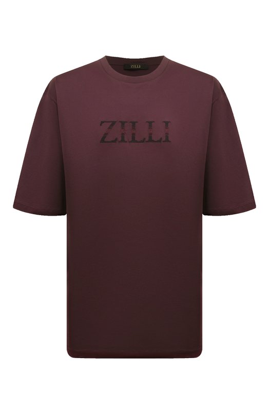 Хлопковая футболка Zilli TSR001M0110VZSD00/64 Бордовый TSR001M0110VZSD00/64