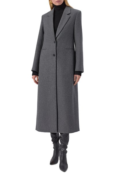 Шерстяное пальто LORENA ANTONIAZZI серого цвета по цене 169500 руб., арт. CP52B/4010, фото 3 Шерстяное пальто LORENA ANTONIAZZI, арт. CP52B/4010, фото 3