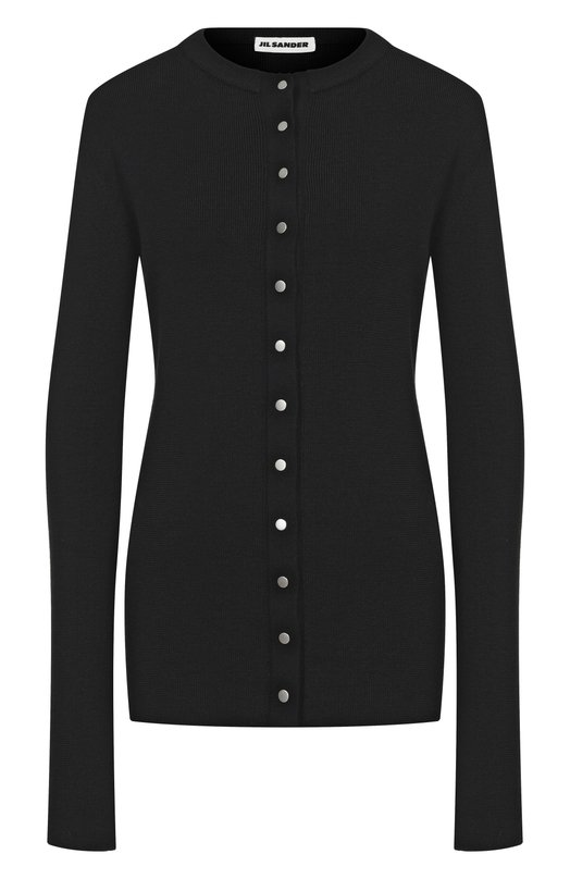 Шерстяной кардиган Jil Sander J02HP0037/J14797 Чёрный J02HP0037/J14797