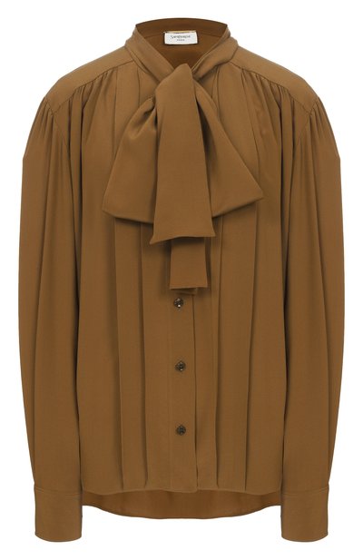 Женская шелковая блузка SAINT LAURENT, арт. 861926/Y100W