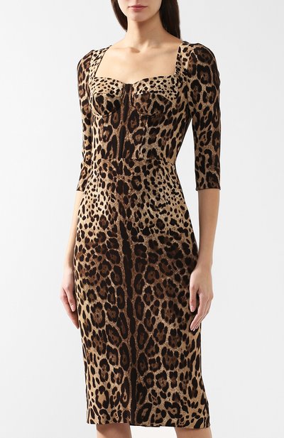 Платье из вискозы DOLCE & GABBANA, арт. F6C1ET/FSRKI, фото 3