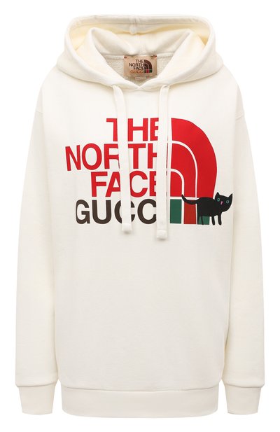 Женский хлопковое худи the north face x gucci GUCCI, арт. 615061 XJDTD
