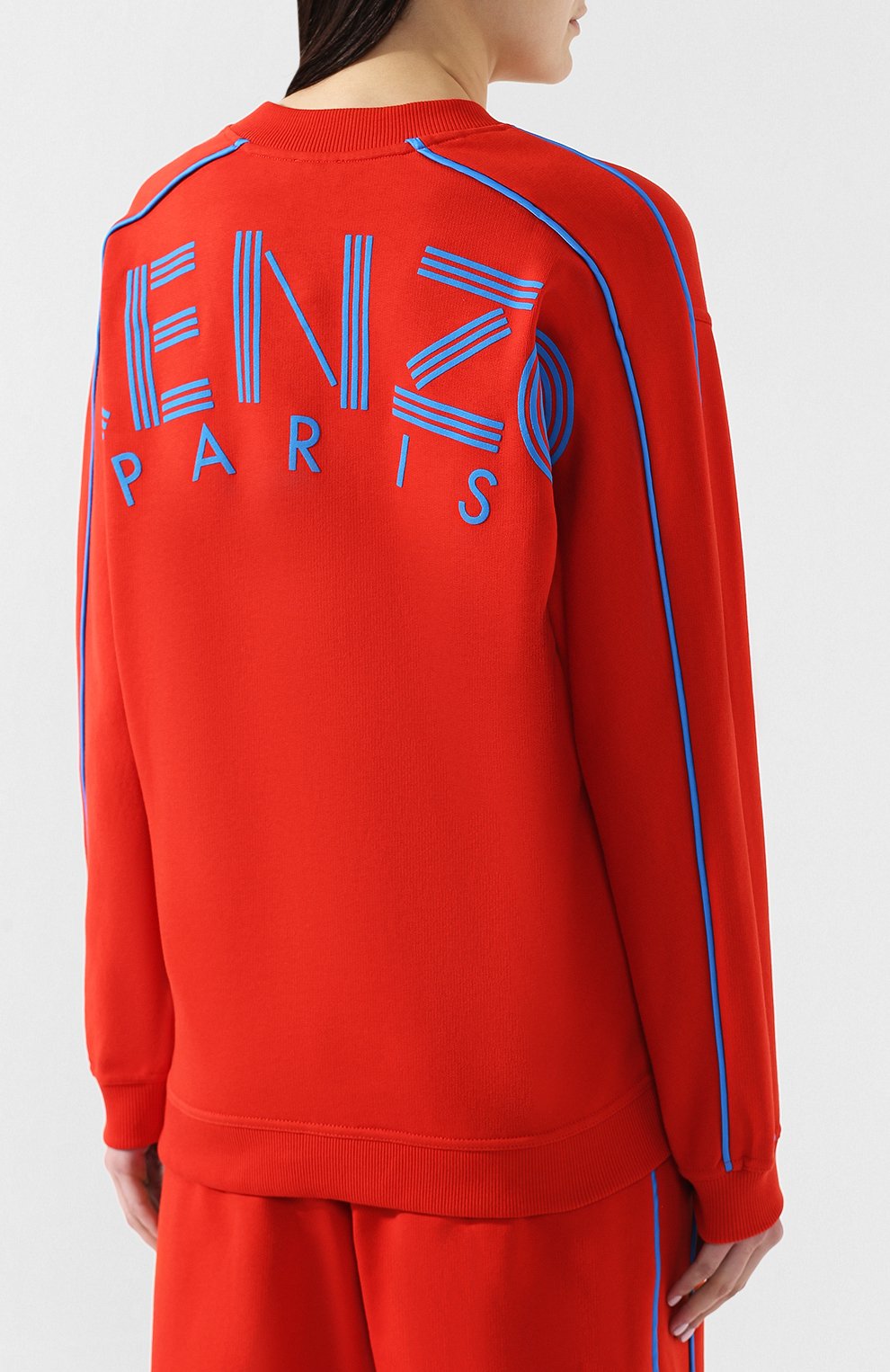 Хлопковый пуловер KENZO красного цвета по цене 27550 руб., арт. 2SW774952, фото 4 Хлопковый пуловер KENZO, арт. 2SW774952, фото 4