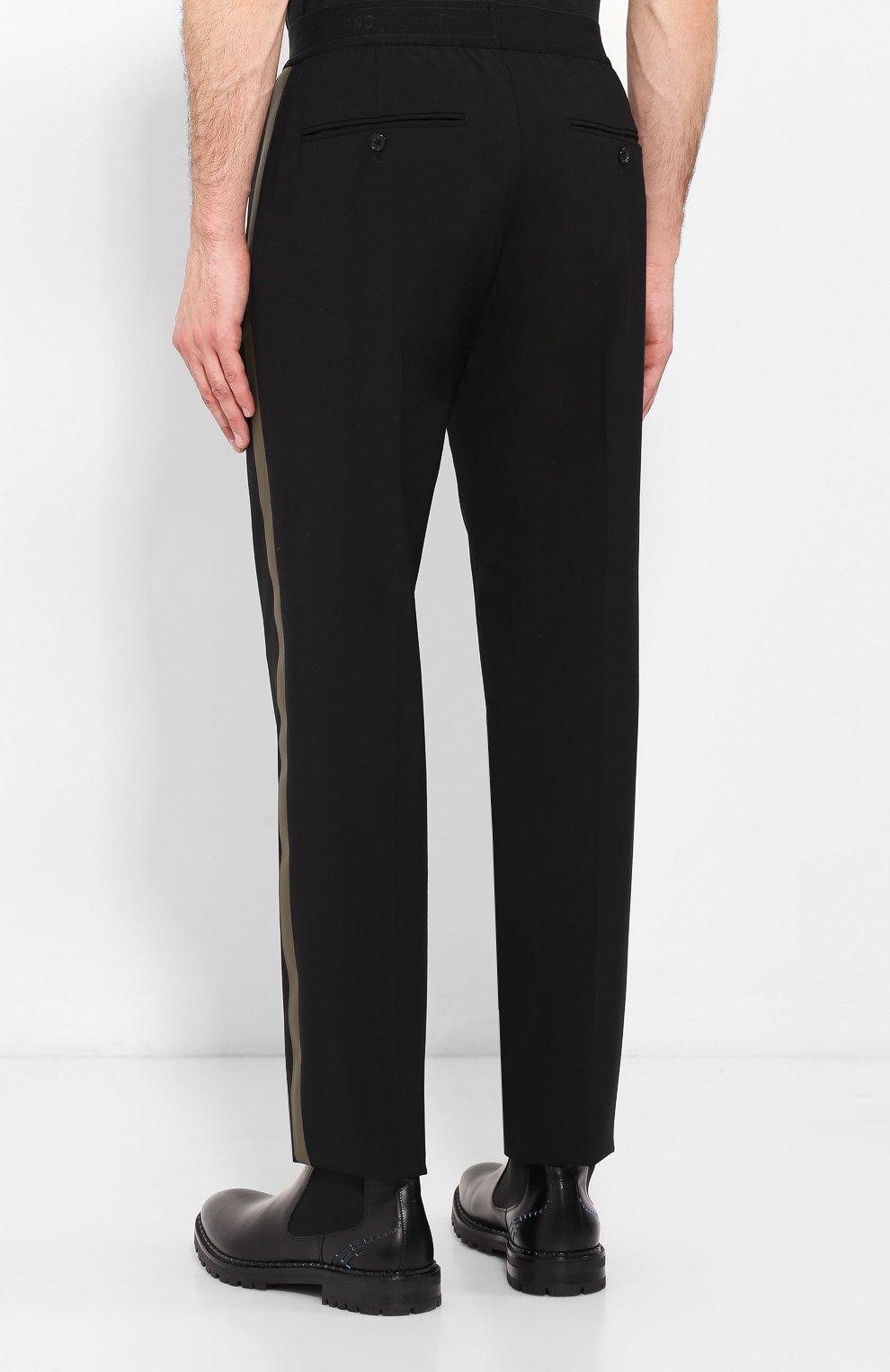Шерстяные брюки HELMUT LANG черного цвета по цене 37600 руб., арт. J04HM208, фото 4 Шерстяные брюки HELMUT LANG, арт. J04HM208, фото 4