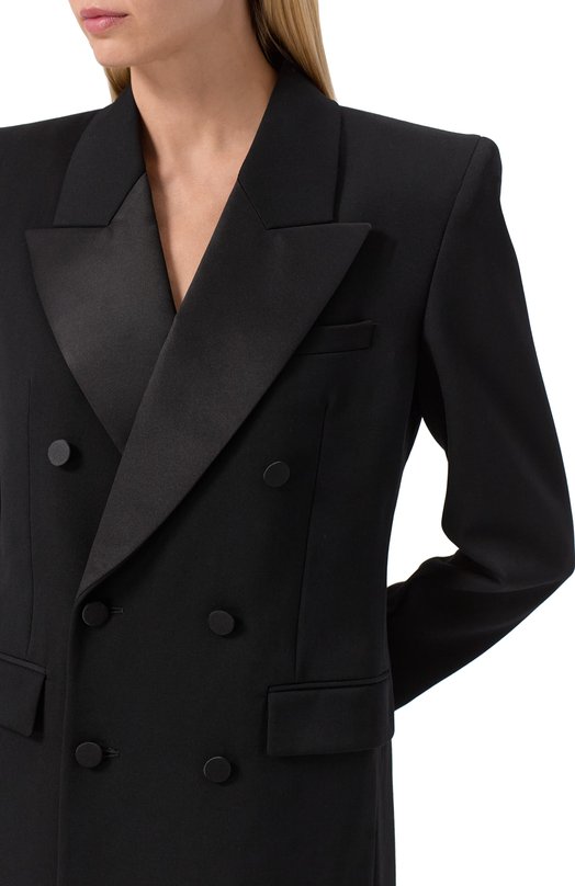 Шерстяное платье Saint Laurent 833187/Y7E63 Чёрный  833187/Y7E63 Фото 5