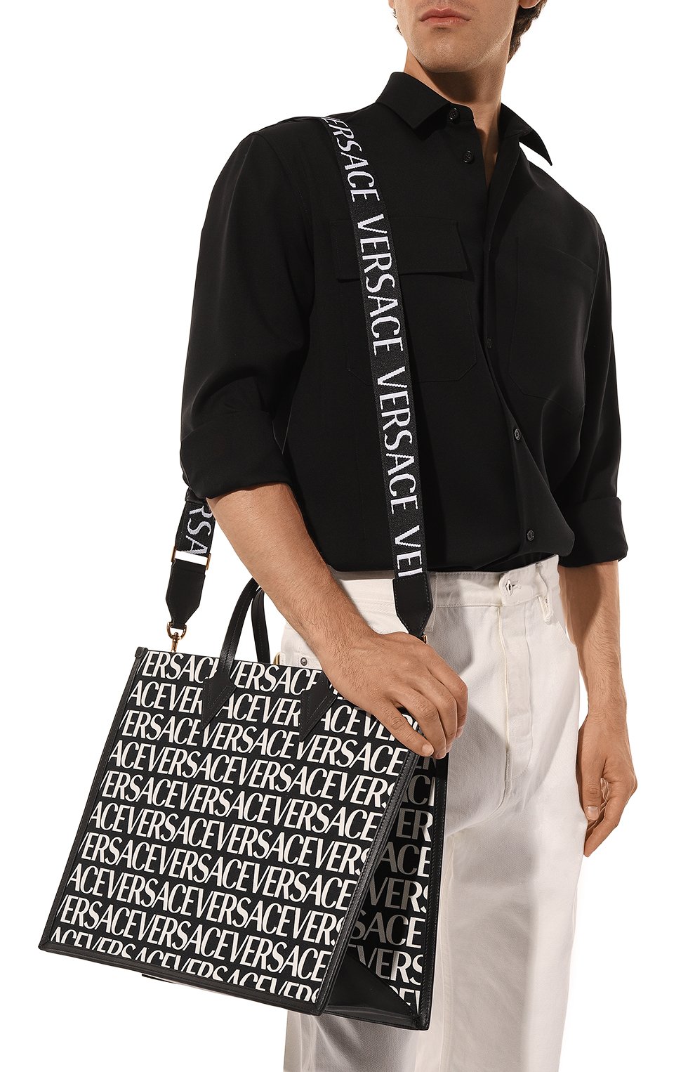 Текстильная сумка-тоут VERSACE, арт. 1008913/1A06766, фото 2