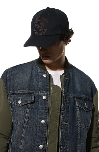 Хлопковая бейсболка ALEXANDER MCQUEEN, арт. 680247/4105Q, фото 2