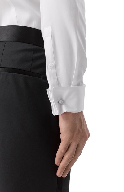 Хлопковая сорочка BOSS белого цвета по цене 22950 руб., арт. 50550662, фото 5 Хлопковая сорочка BOSS, арт. 50550662, фото 5