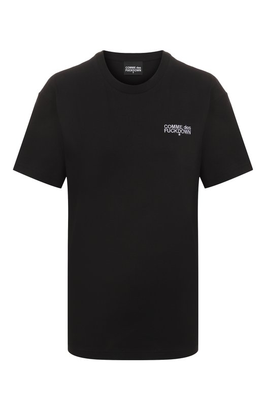 Хлопковая футболка Comme des Fuckdown CFABW01213 Чёрный CFABW01213