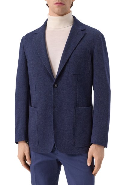 Пиджак из шерсти и хлопка CANALI, арт. J0147/JI02710, фото 4