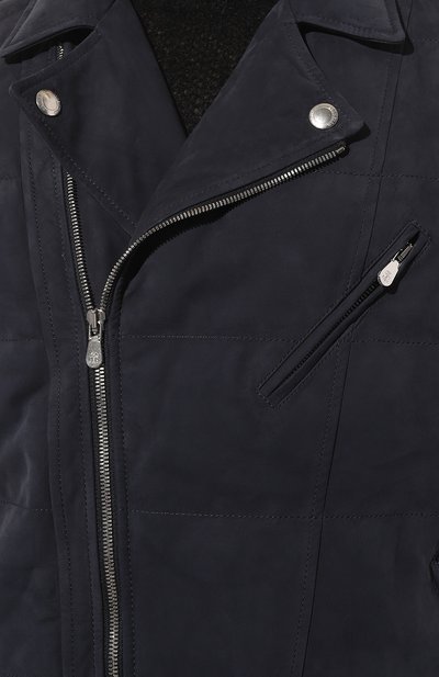 Жилет из нубука BRUNELLO CUCINELLI темно-синего цвета по цене 543000 руб., арт. MPLBY1923, фото 5 Жилет из нубука BRUNELLO CUCINELLI, арт. MPLBY1923, фото 5