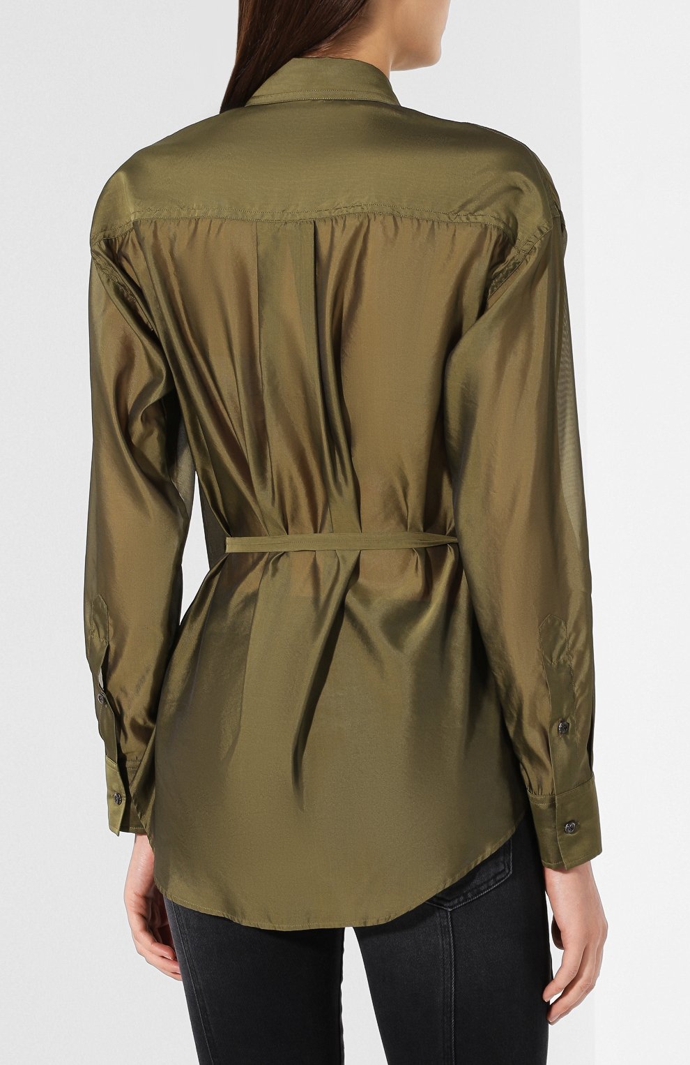 Рубашка DSQUARED2 хаки цвета по цене 59750 руб., арт. S72DL0599/S49801, фото 4 Рубашка DSQUARED2, арт. S72DL0599/S49801, фото 4