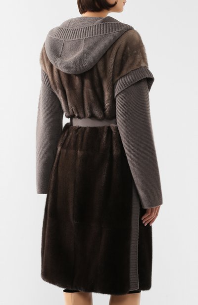 Меховое пальто LORO PIANA темно-серого цвета по цене 3980000 руб., арт. FAG3852, фото 4 Меховое пальто LORO PIANA, арт. FAG3852, фото 4