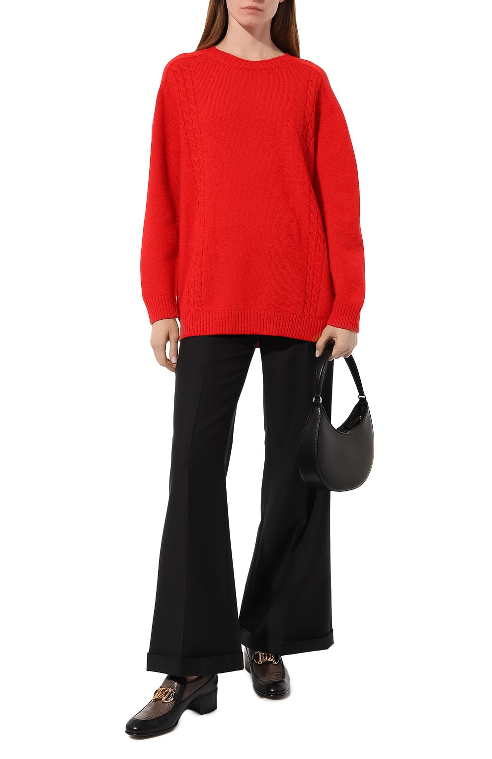 Шерстяные брюки GUCCI черного цвета по цене 158400 руб., арт. 570604 ZAA11, фото 2 Шерстяные брюки GUCCI, арт. 570604 ZAA11, фото 2