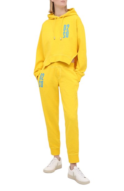 Хлопковое худи DSQUARED2 желтого цвета по цене 49450 руб., арт. S75GU0348/S25030, фото 2 Хлопковое худи DSQUARED2, арт. S75GU0348/S25030, фото 2