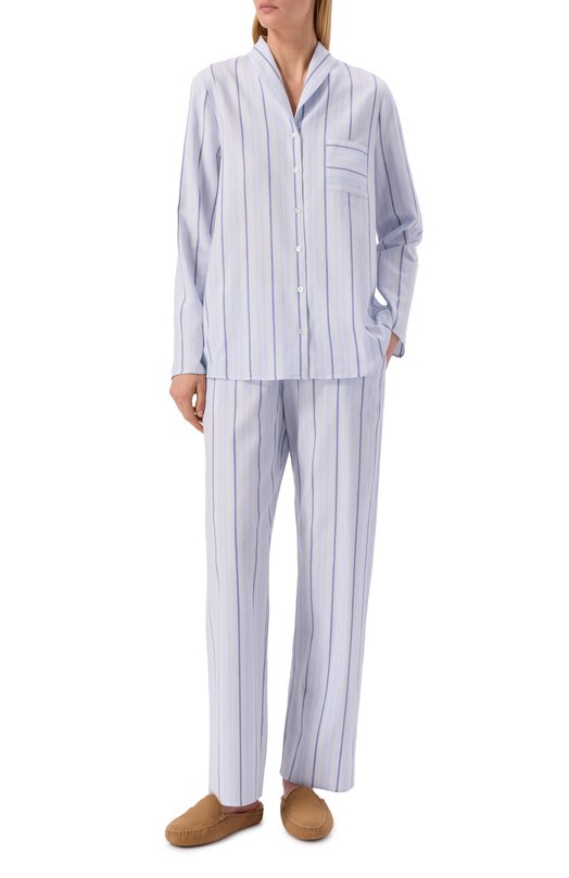 Хлопковая рубашка Hanro 074967 Голубой  074967 Фото 2