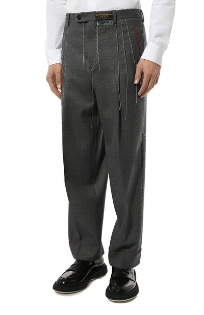Шерстяные брюки GUCCI, арт. 585283 ZACFM, фото 3