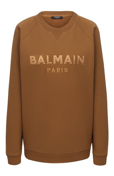 Женский хлопковый свитшот BALMAIN, арт. UF03691/I497