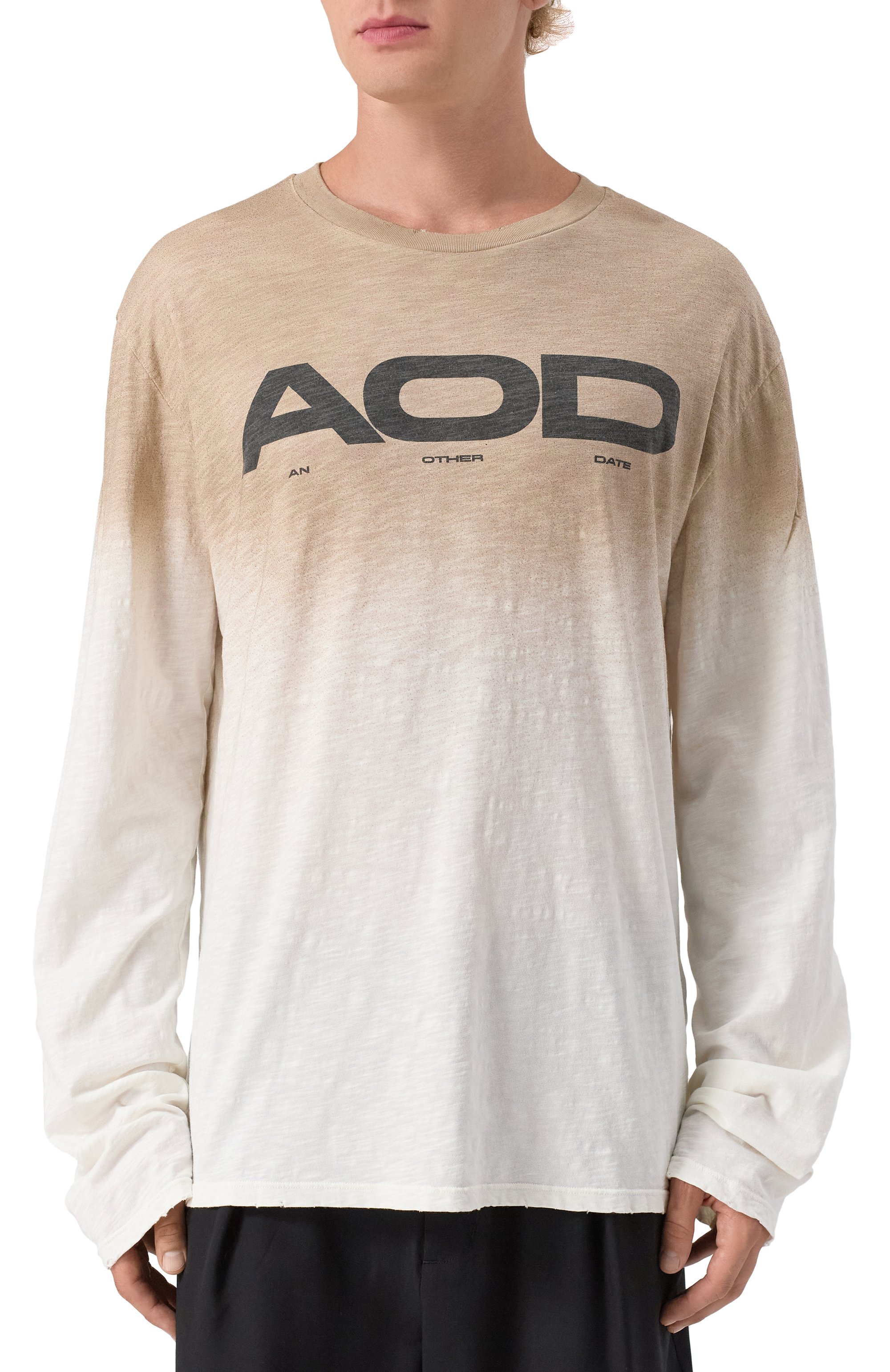 Хлопковый лонгслив AN OTHER DATE кремового цвета по цене 18150 руб., арт. F50DMATH087, фото 3 Хлопковый лонгслив AN OTHER DATE, арт. F50DMATH087, фото 3