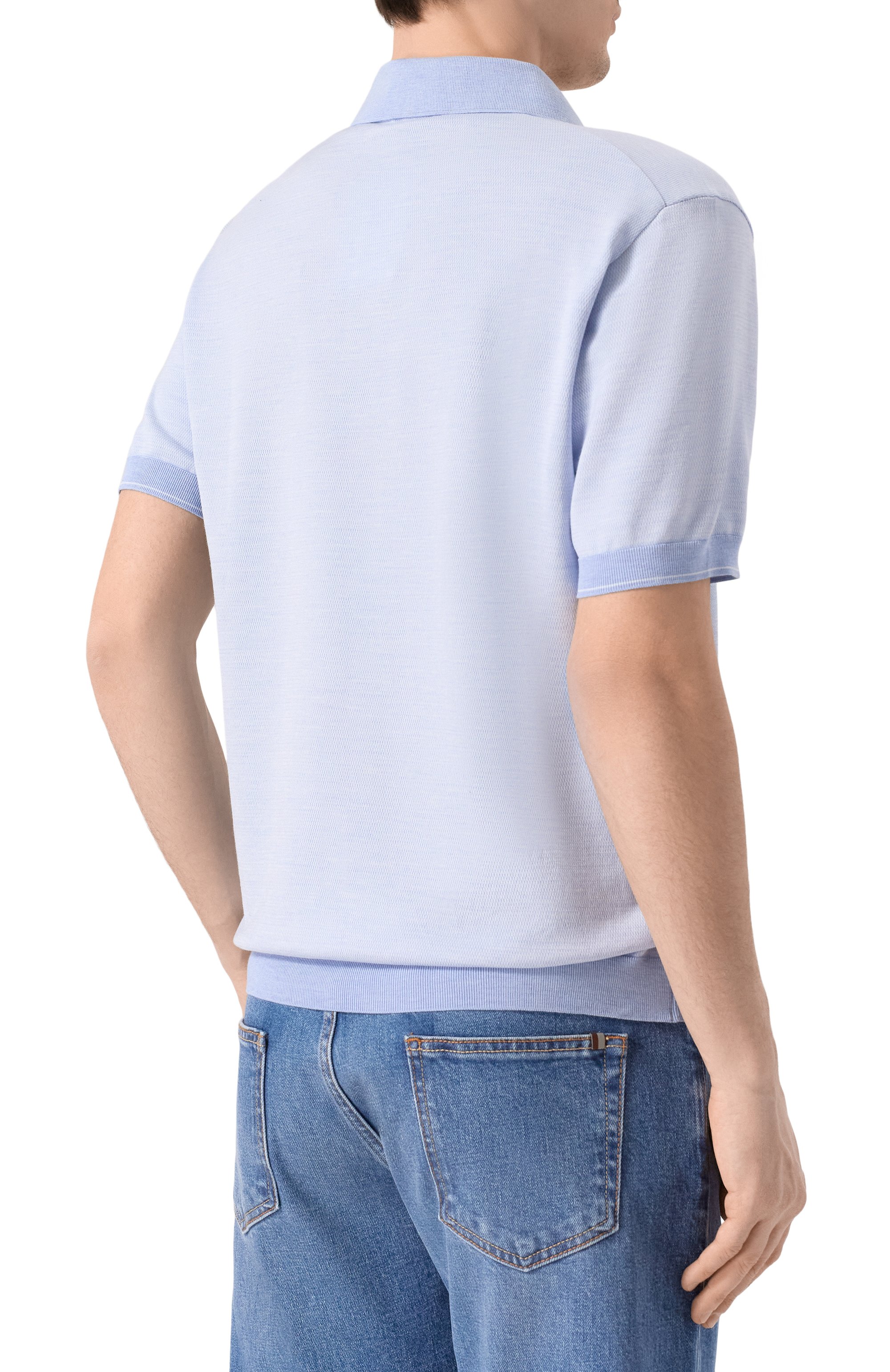 Поло из хлопка и шелка PAUL&SHARK, арт. 25411627, фото 4