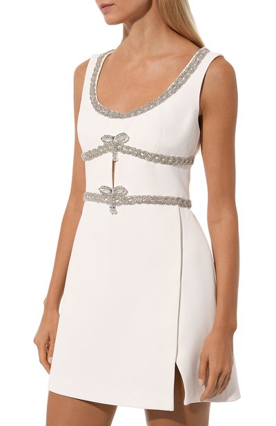 Платье с отделкой стразами SELF-PORTRAIT, арт. PF24-161S-W, фото 3