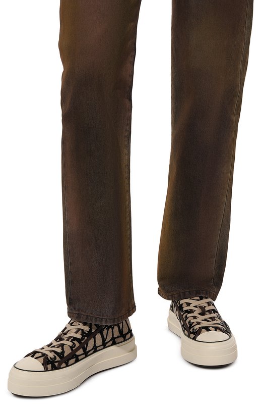 Текстильные кеды Totaloop XL Valentino 5W2S0HN1/RWC Бежевый  5W2S0HN1/RWC Фото 3