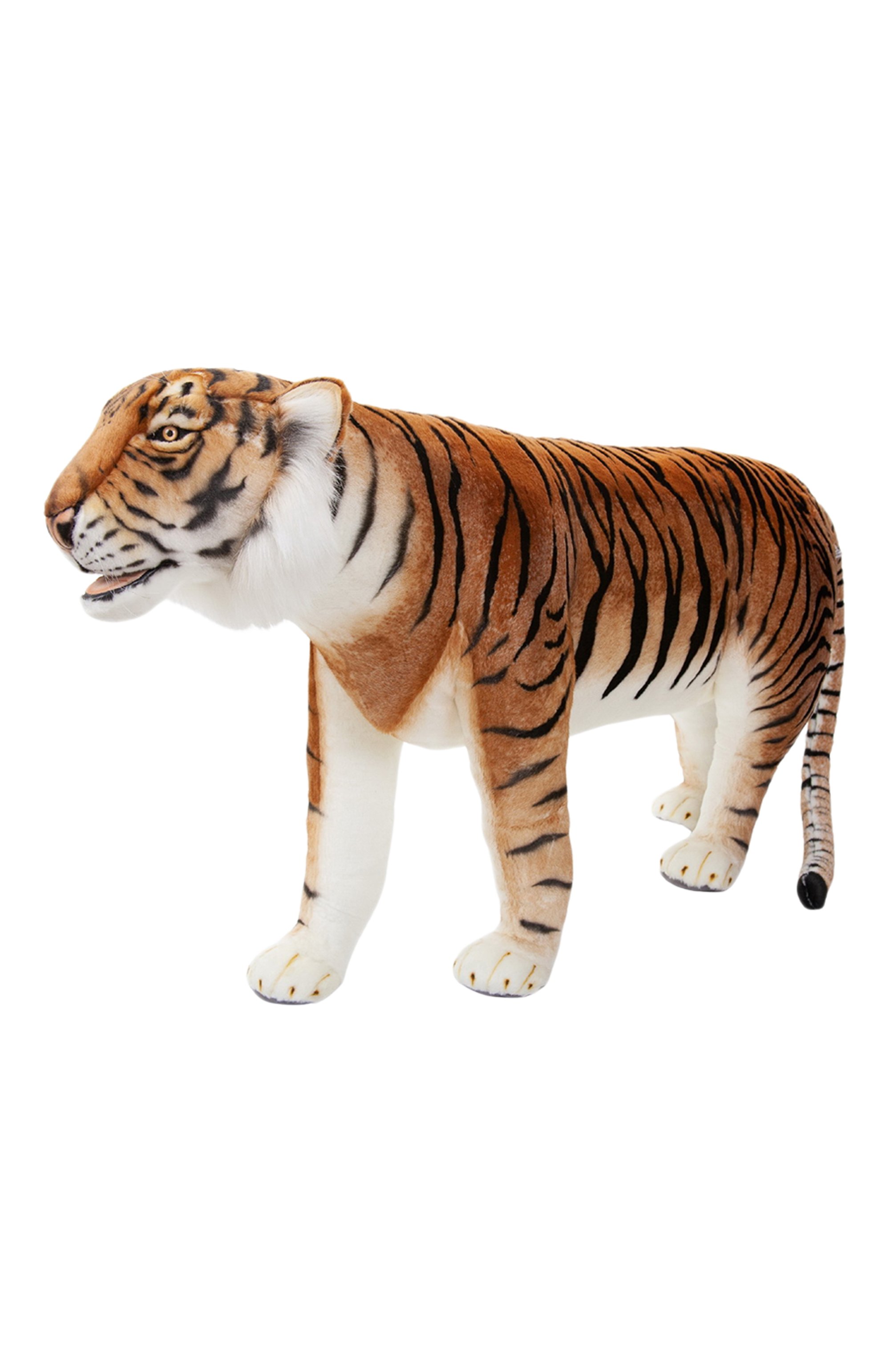 Мягкая игрушка тигр бенгальский HANSA коричневого цвета по цене 243580 руб., арт. 6592, фото 1 Мягкая игрушка тигр бенгальский HANSA, арт. 6592, фото 1